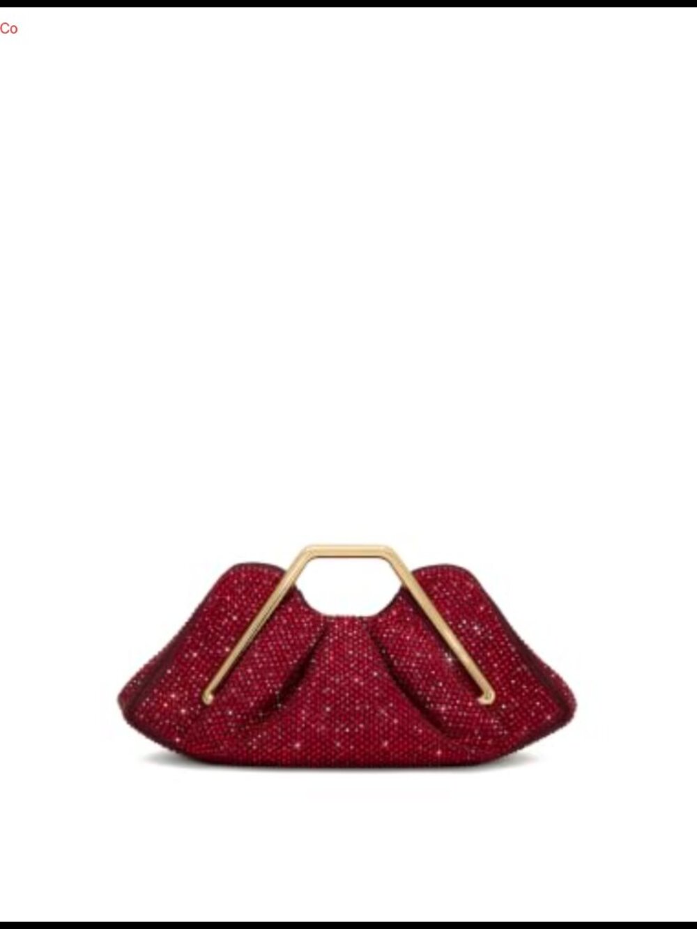 JW PEI Lila Metal Frame Clutch Satin Artificial Crystal Evening Bag